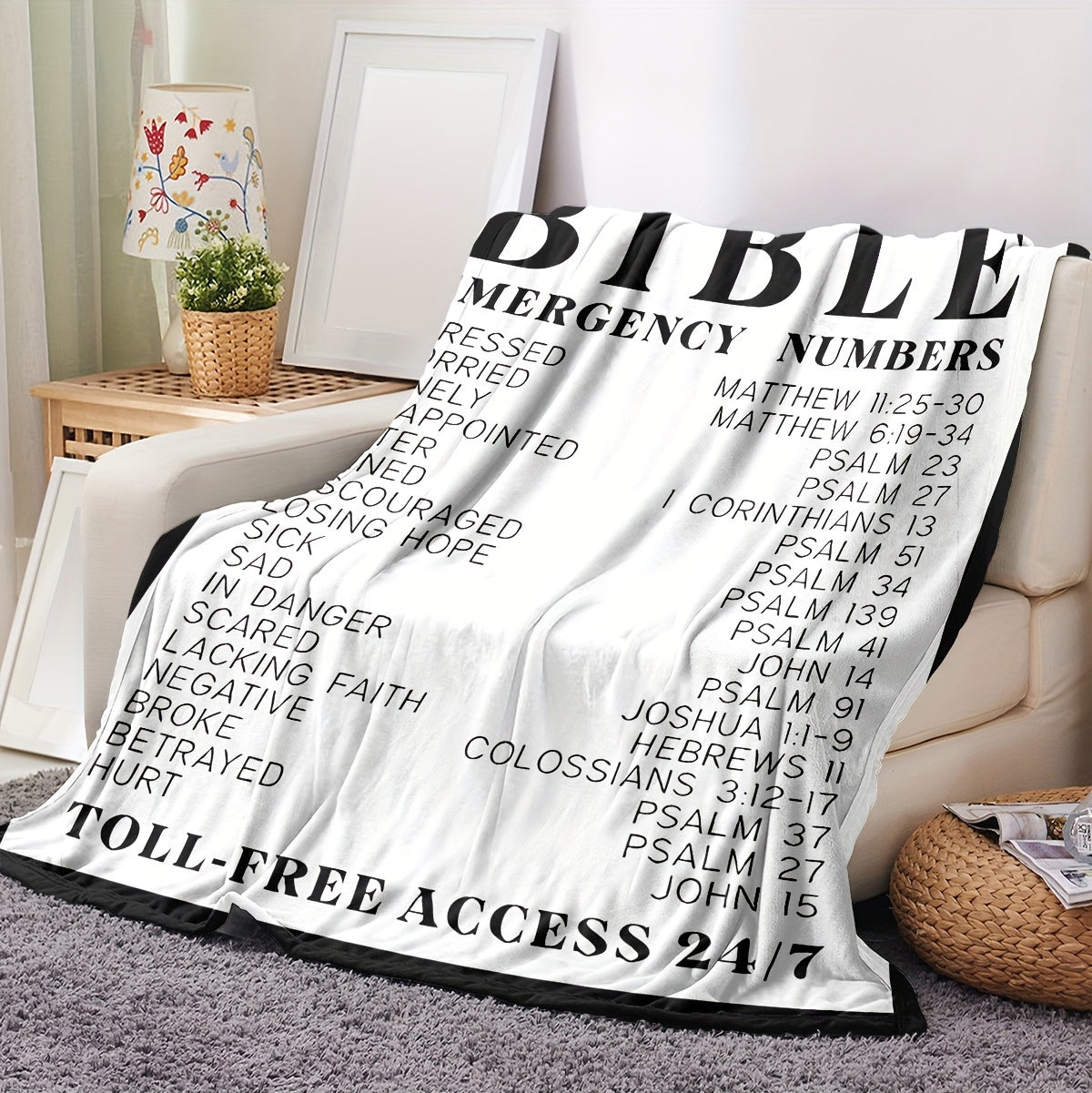 1pc Digital Printed Blanket, Christian Message Gift, Birthday Gift, A Gift For Family, Best Friends, Siblings, A Blanket For Nap, Sofa, And Air Conditioning