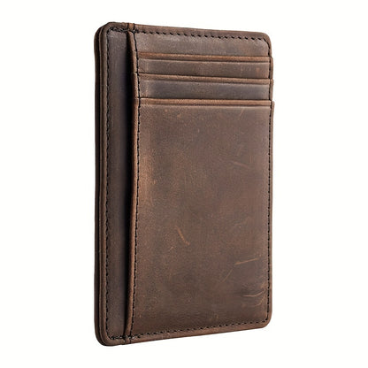 Mens Premium Minimalist Wallet - 7 Card Slots, RFID Blocking Security, Front Pocket Money Clip - Sleek, Stylish & Secure