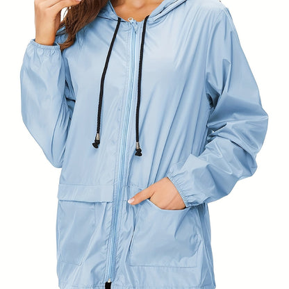 Women's Outwear Lightweight Rain Jacket Women Packable Raincoats Jacket