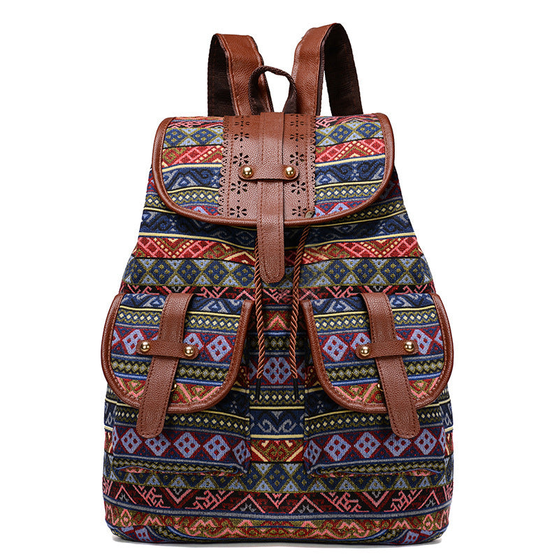 Factory Express Foreign Trade New Fashion Backpack HOTan and NEWn Style Casual Canvas Women's Backpack Trendy Style Travel Bag