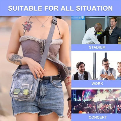 Clear Crossbody Purse Bag, Stadium Approved for Concerts, Festivals