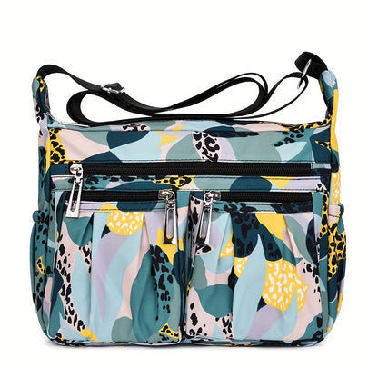 Large Capacity Crossbody Bag - Vibrant Ethnic-Inspired Pattern, Stylish Crossbody Design, Spacious Interior, Comfortable Shoulder Bag with Adjustable Strap, Versatile Messenger Bag - Perfect for Casual, Everyday Use, Ideal for Work, School, Travel, or Dai