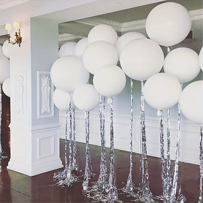 10pcs, Big White Balloons (18inch), White Jumbo Balloons Round Latex Balloons, Wedding Birthday Baby Shower, Party Event Carnival Anniversary Decorations, Photo Balloon, Wedding Balloon, Wedding Decoration, Room Decor, Party Decorations Supplies