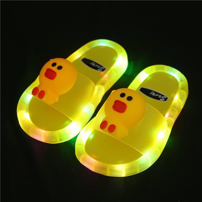 Children's Slippers Luminous Slippers Cartoon Cute Fashion Slippers Unicorn Slippers Unicorn Cross Mirror