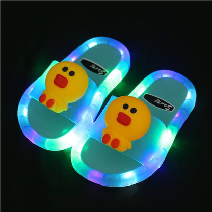 Children's Slippers Luminous Slippers Cartoon Cute Fashion Slippers Unicorn Slippers Unicorn Cross Mirror