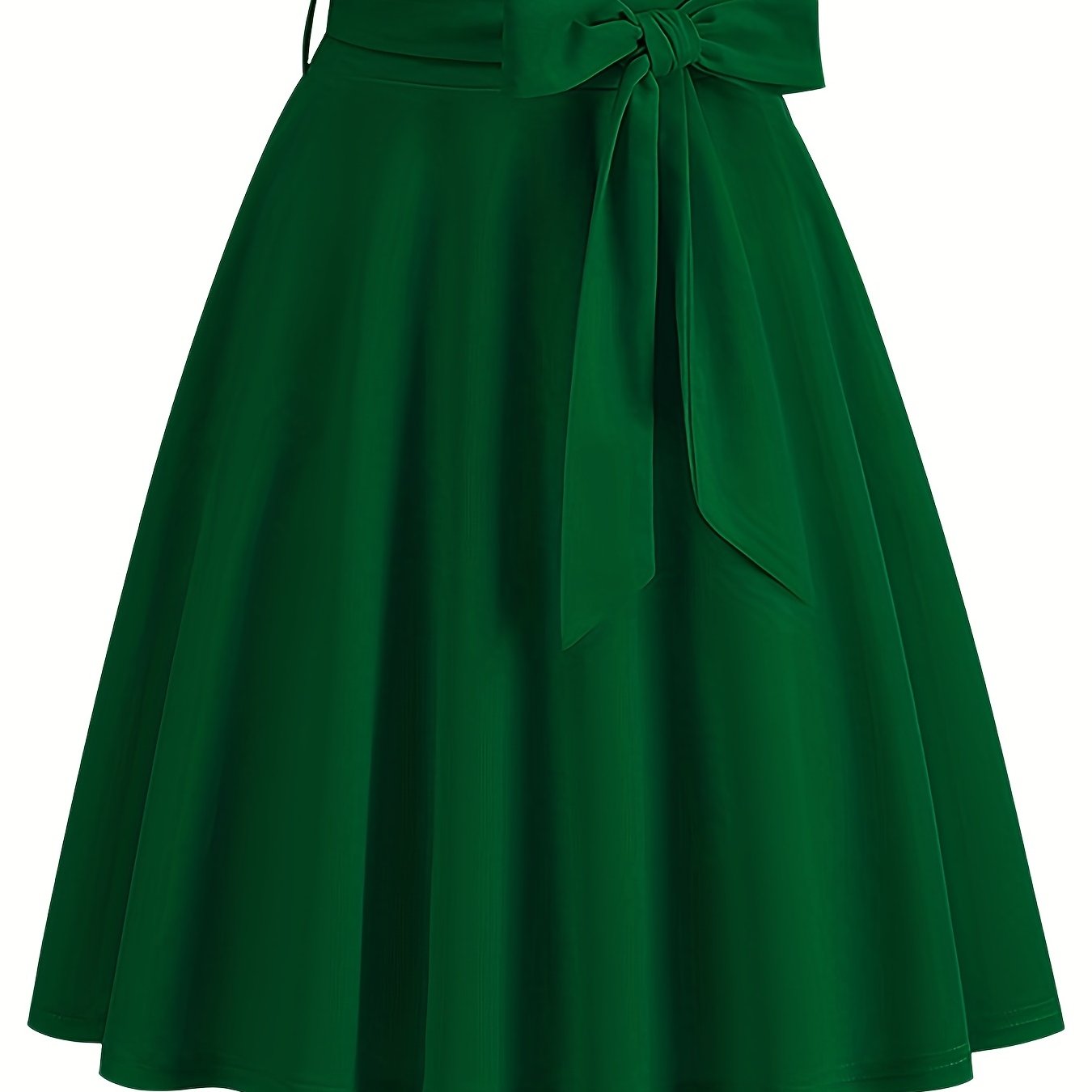 xieyinshe  Retro A-line Skirt, Bowknot Front Skirt For Party, Performance, Every Day, Women's Clothing