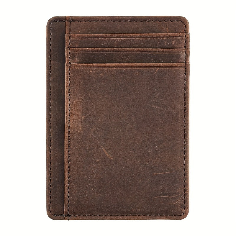 Mens Premium Minimalist Wallet - 7 Card Slots, RFID Blocking Security, Front Pocket Money Clip - Sleek, Stylish & Secure