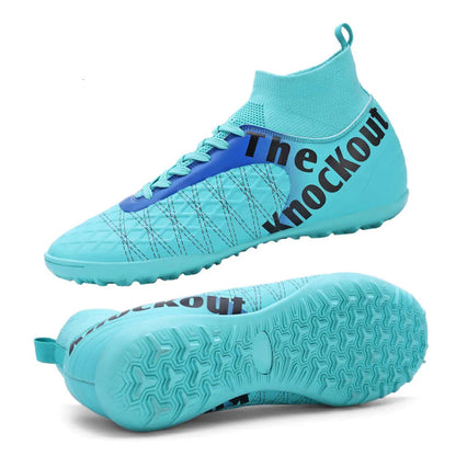 High Quality size 31-48 adult children Cleats Football Boots Anti-slip Grass Training Match Futsal Soccer Shoes