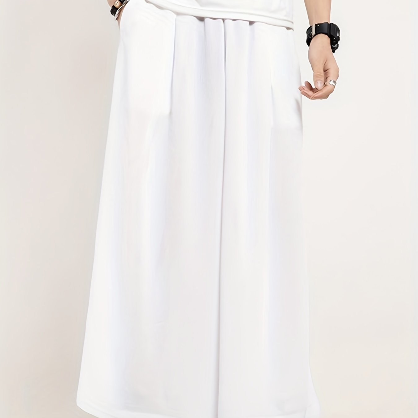 xieyinshe Loose Fit  Wide Leg Pants, Men's Casual Vintage Pants For Spring Fall