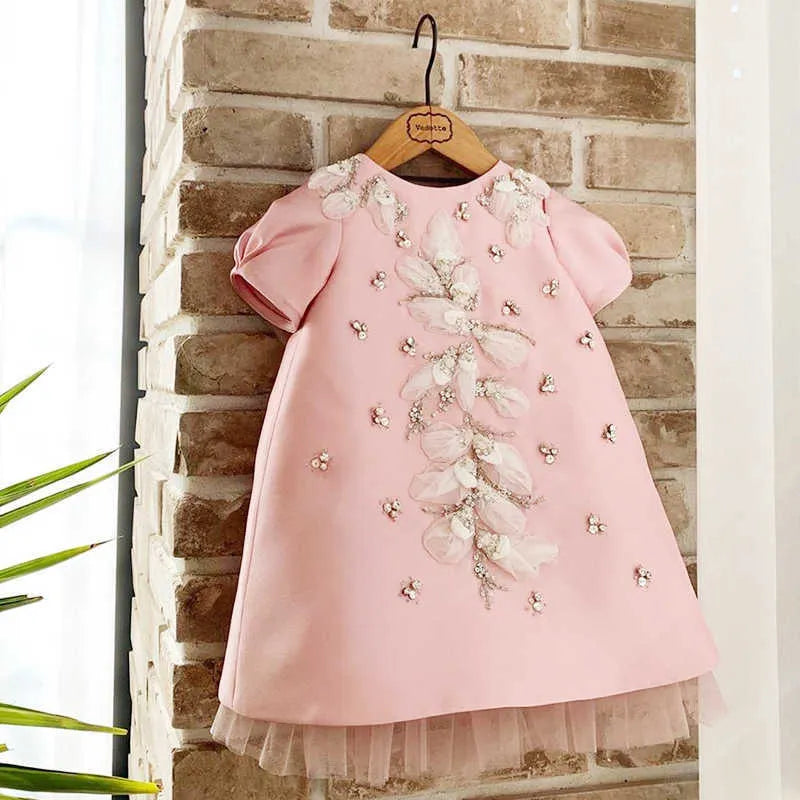 Girl's Dresses Toddler Summer 1 Year Birthday Newborn Christening Princess Dresses for Baby Kids Flower Baptism Baby Girl Clothes Children Tutu W0224