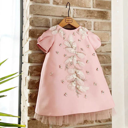 Girl's Dresses Toddler Summer 1 Year Birthday Newborn Christening Princess Dresses for Baby Kids Flower Baptism Baby Girl Clothes Children Tutu W0224