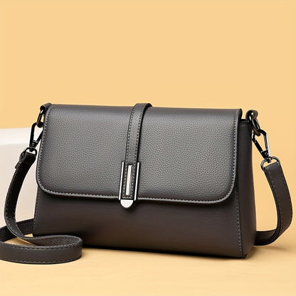 xieyinshe Fashionable Black Square Shoulder Bag, All-Match Versatile Crossbody Wallet For Women