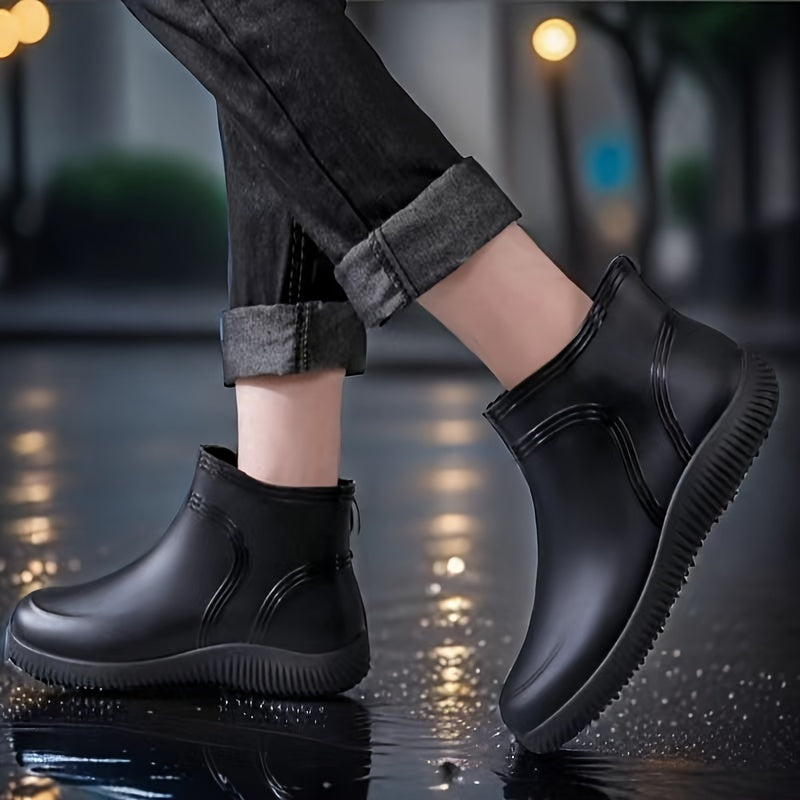 Unisex Fashion Waterproof Rain Boots - Slip-Resistant, Casual/Street Style, All-Season Pvc Work & Fishing Shoes Rain Boots Women Waterproof Waterproof Shoes For Men