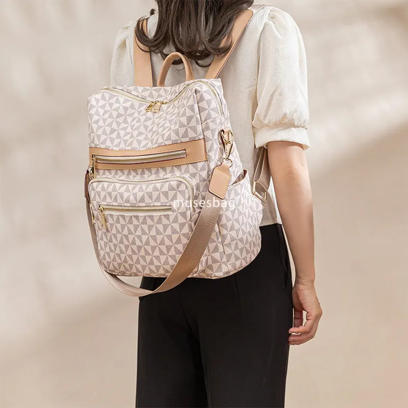 New Women's Bag Trendy Print Versatile Backpack Large Capacity Casual Book Bag Fashion Outdoor Travel Backpack