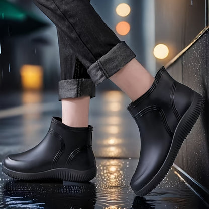 Unisex Fashion Waterproof Rain Boots - Slip-Resistant, Casual/Street Style, All-Season Pvc Work & Fishing Shoes Rain Boots Women Waterproof Waterproof Shoes For Men