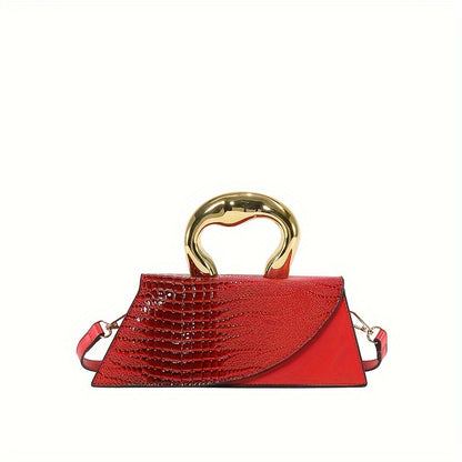 Chic Crocodile Pattern Womens Handbag - Stylish Crossbody & Shoulder Bag with Spacious Interior - Trendy Fashion Purse for Everyday Use