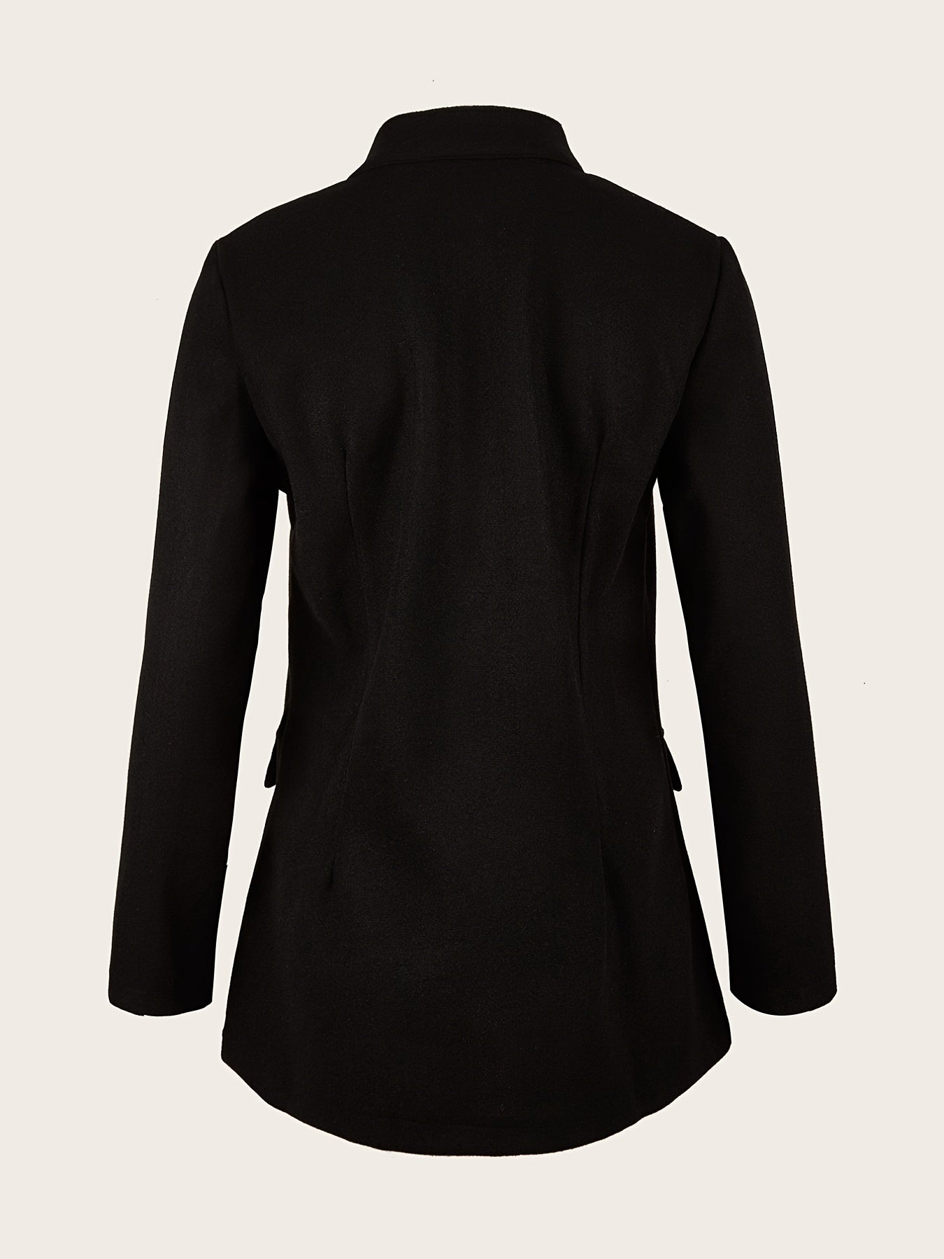 xieyinshe Open Front Solid Blazers, Elegant Long Sleeve Open Front Outwear, Women's Jacket & Coat