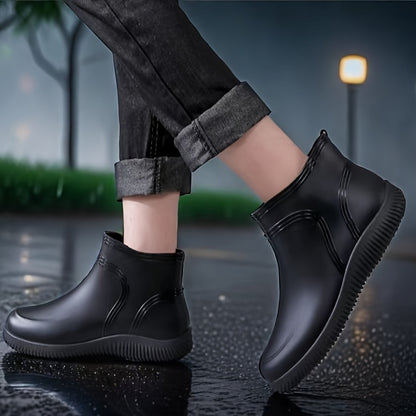 Unisex Fashion Waterproof Rain Boots - Slip-Resistant, Casual/Street Style, All-Season Pvc Work & Fishing Shoes Rain Boots Women Waterproof Waterproof Shoes For Men