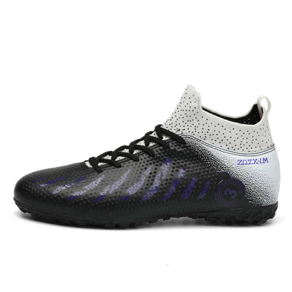 New Men's Soccer Shoes Women TF Non-slip Ultralight Ankle Boots Football Boot