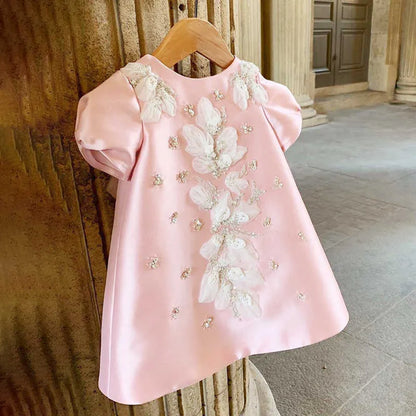 Girl's Dresses Toddler Summer 1 Year Birthday Newborn Christening Princess Dresses for Baby Kids Flower Baptism Baby Girl Clothes Children Tutu W0224