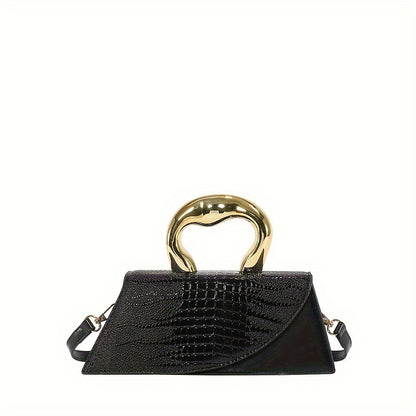 Chic Crocodile Pattern Womens Handbag - Stylish Crossbody & Shoulder Bag with Spacious Interior - Trendy Fashion Purse for Everyday Use