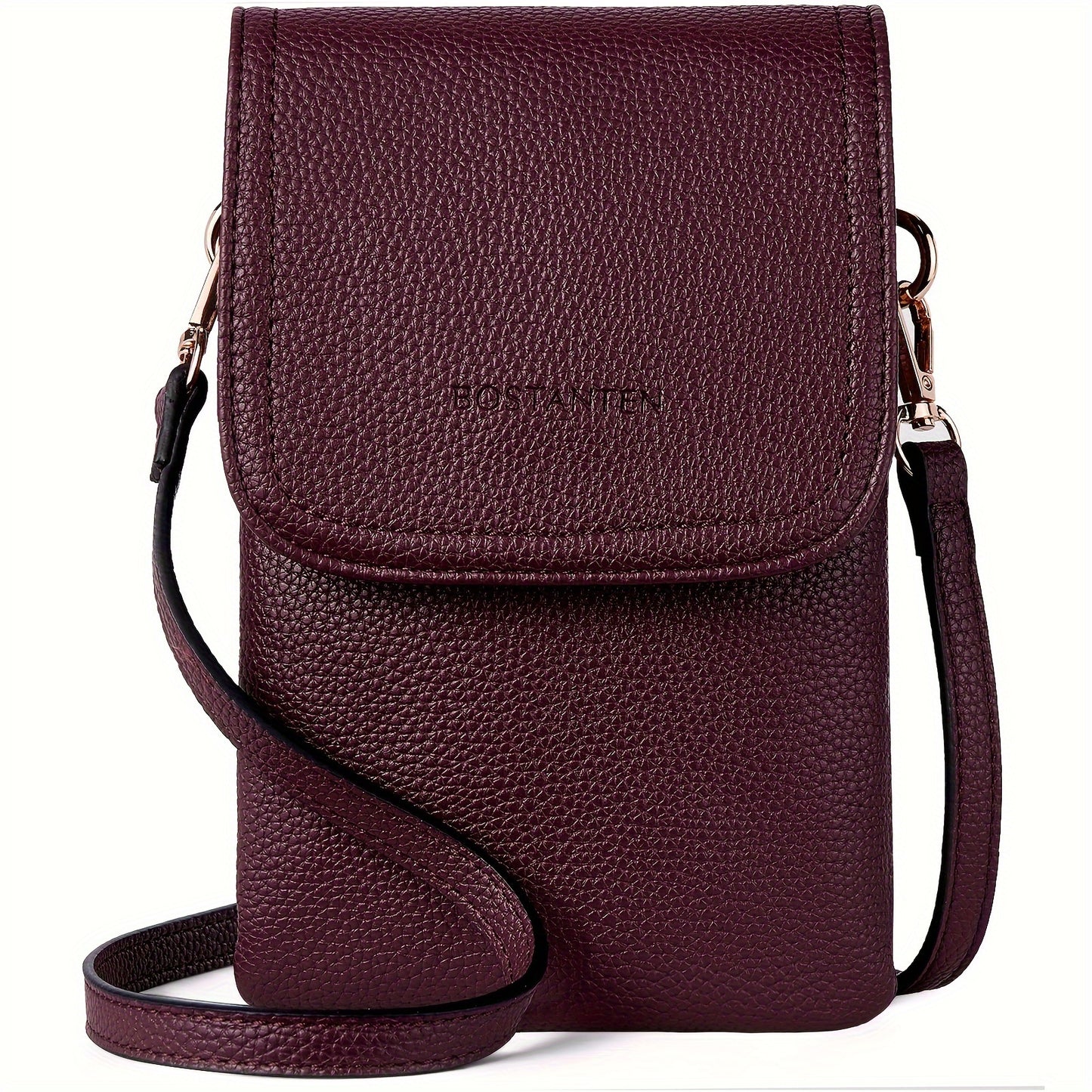 Small Faux Leather Crossbody Bag for Women - Adjustable Strap, Magnetic Closure, Solid Color, Lined Interior, Compact Phone Wallet Purse - Perfect for Daily Use