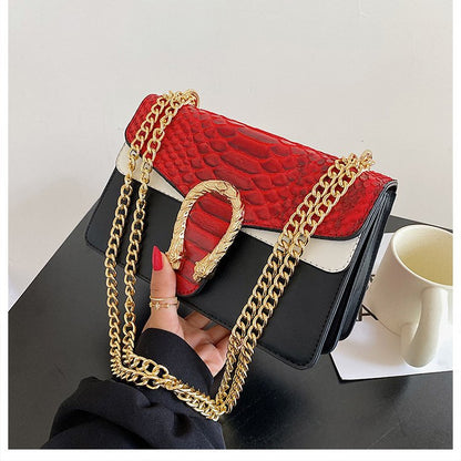 XIEYINSHE C Bag Women's Bag 2021 Is OK New Trendy Dionysian Cross-Body Bag Crocodile Pattern Western Style Fashion Chain Shoulder Messenger Bag