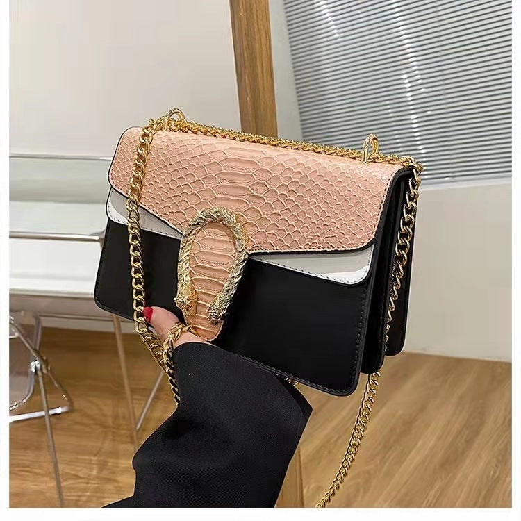 XIEYINSHE C Bag Women's Bag 2021 Is OK New Trendy Dionysian Cross-Body Bag Crocodile Pattern Western Style Fashion Chain Shoulder Messenger Bag