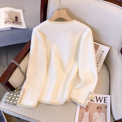 XIEYINSHE New autumn new women's clothing small fragrance light luxury fashion design niche versatile jacket knitted cardigan top