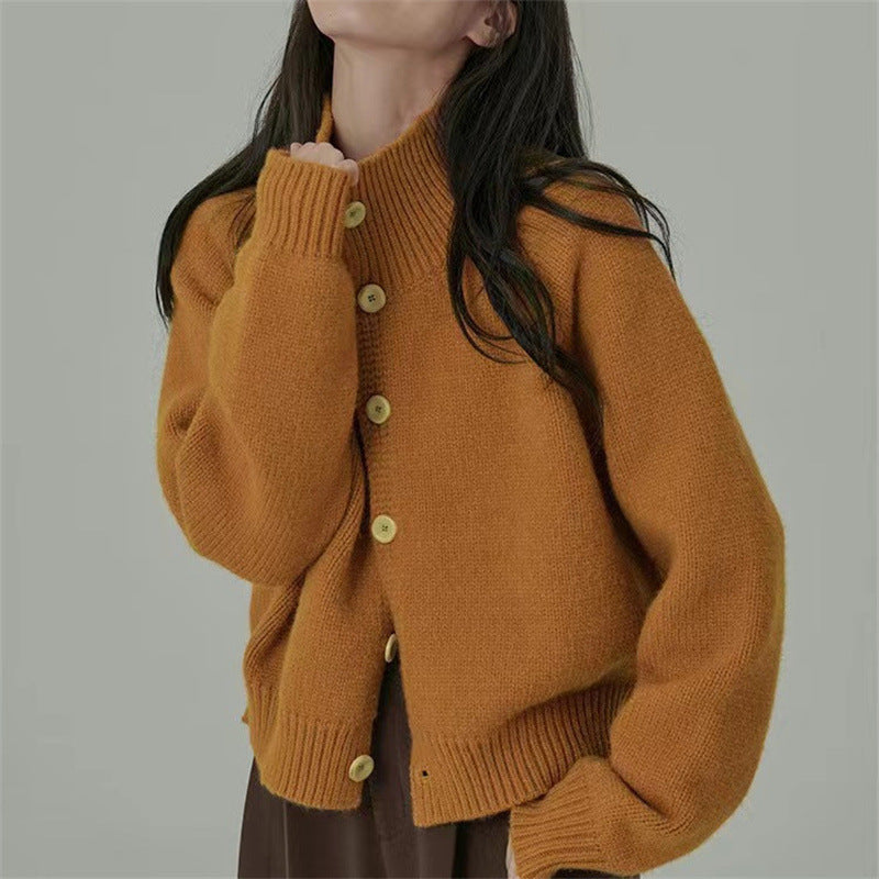 XIEYINSHE Knitted top lazy wind autumn and winter new atmosphere dopamine soft waxy shape casual loose sweater cardigan women