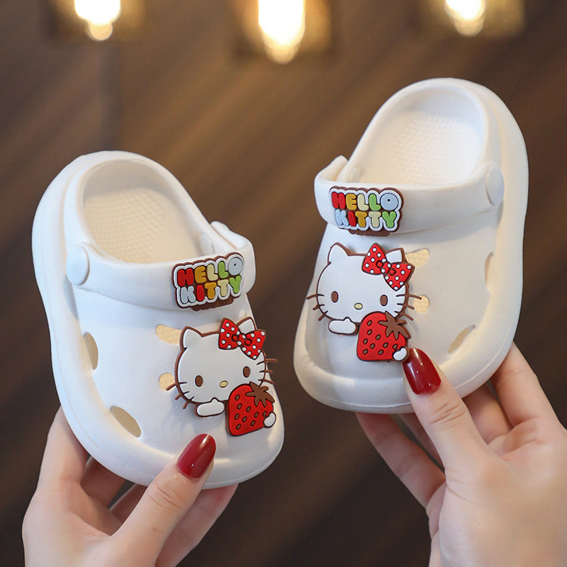 Sanrio Clow M Children's Slippers Boys and Girls Summer Cartoon Cute Hole Shoes Indoor and Outdoor Non-Slip Sandals