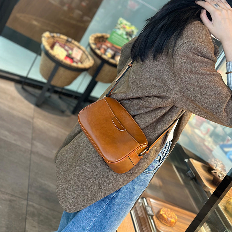 xieyinshe Pure Cowhide Multi-Pocket Messenger Bag Mobile Phone Bag Female Versatile  Spring and Summer New Genuine Leather Large Capacity Shoulder Bag