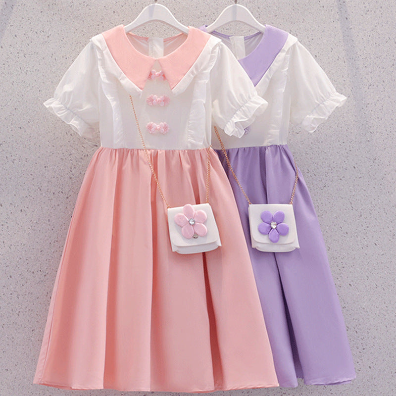 Girls Dress Summer New Baby Girl Western Style Fashion Summer Princess Dress Children Summer Skirt Bow