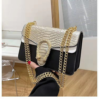 XIEYINSHE C Bag Women's Bag 2021 Is OK New Trendy Dionysian Cross-Body Bag Crocodile Pattern Western Style Fashion Chain Shoulder Messenger Bag