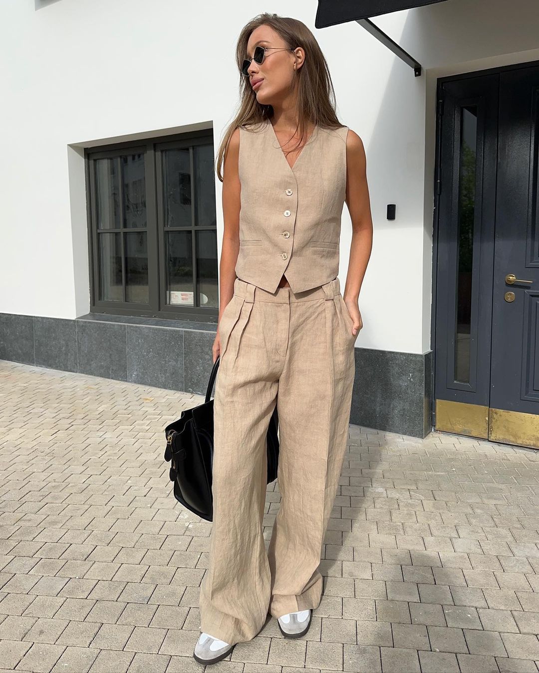 XIEYINSHE Cross-border vest casual pants two-piece set Europe, America New spring and summer new women's fashion sleeveless vest low-rise pants set