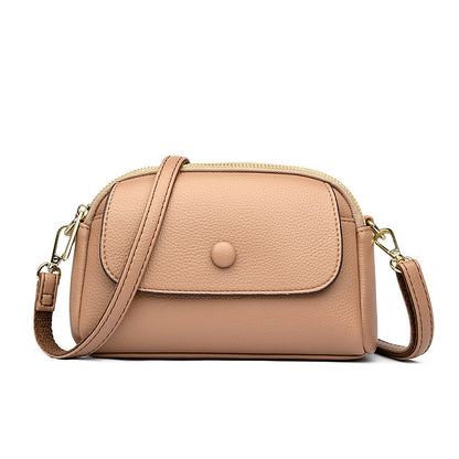 xieyinshe Women's Bag High Sense Niche  New Style Flap Messenger Bag Texture Ethnic Style Simple Wide Shoulder Strap Shoulder Bag Cross