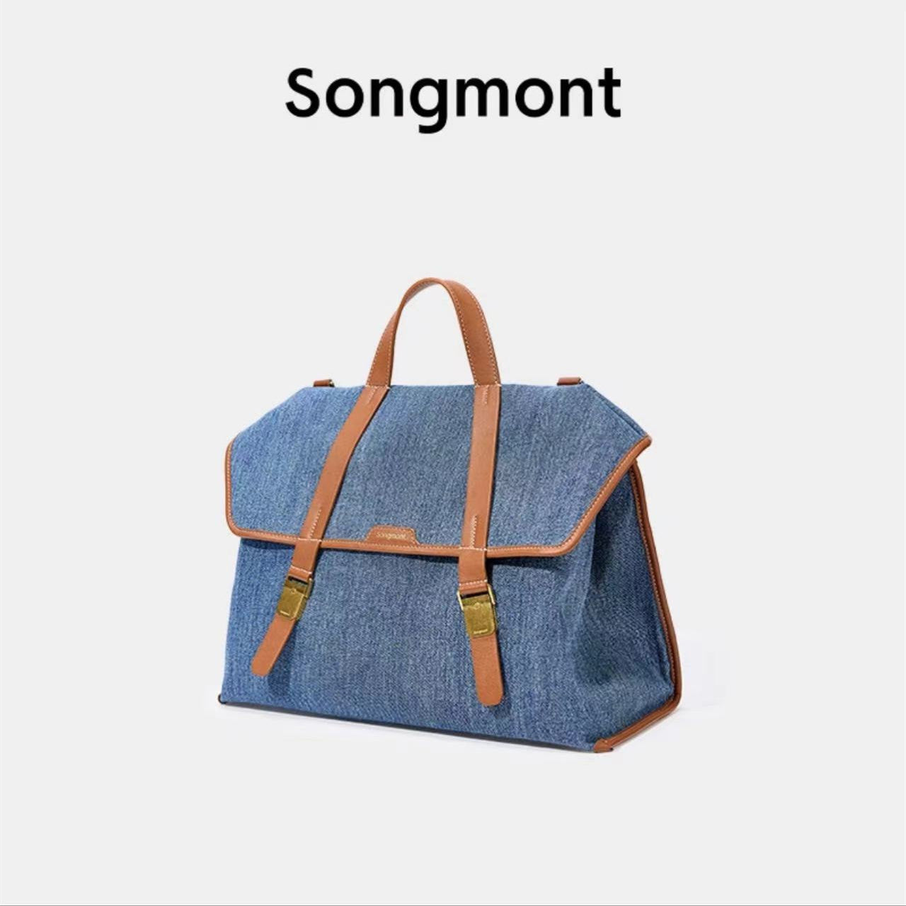 xieyinshe Songmont Travel Briefcase Denim Backpack Portable Shoulder Messenger Bag Multifunctional Bag Computer Bag Women's Bag