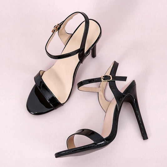 Summer New European and American Style Foreign Trade Women's Shoes Peep Toe Buckle Stiletto Heel High Heels Women's Sandals