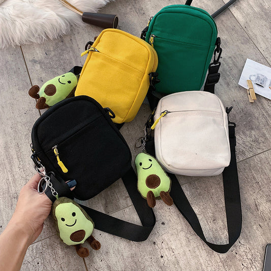 XIEYINSHE Wholesale 2021 Canvas Women's Bag New Korean Style Canvas Small Square Bag Casual Pop Cute Women's Shoulder Messenger Bag