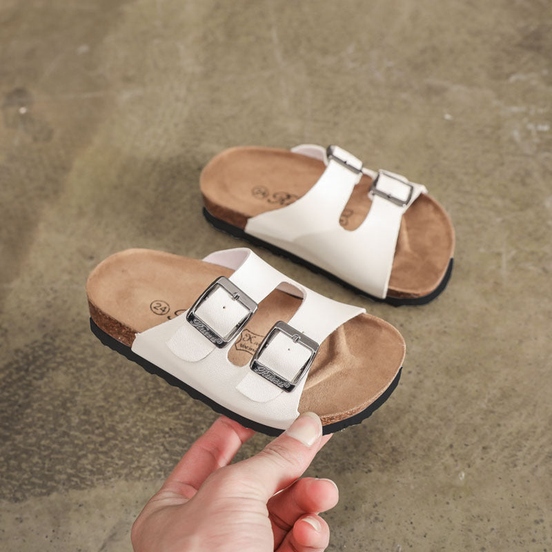 Ruizhi Spring and Autumn Fashion Children's Cork Slippers Boys' One-Word Sandals Fashionable Girls' Beach Shoes Cross-Border