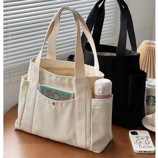 XIEYINSHE Large Capacity Tote Canvas Bag for Work and Going out Good-looking Commuter's All-Matching Art Student Book One Shoulder Bag Bag