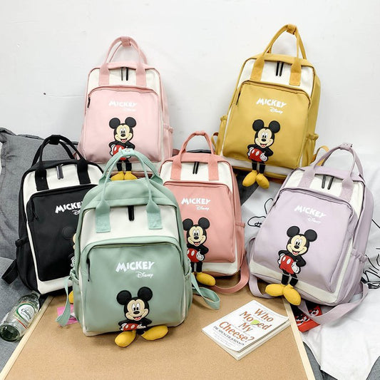 Cross-Border Backpack Girls' Korean-Style Junior High School Student Schoolbag Male High School Simplicity Fashion Primary School Student Cartoon Backpack