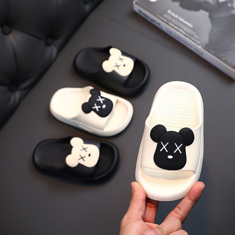 Children's Baby Slippers Xx Bear Home Bath Deodorant Boys and Girls Slippers Soft Bottom Fashion Brand Slippers Outdoor Indoor