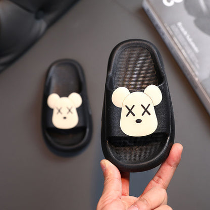 Children's Baby Slippers Xx Bear Home Bath Deodorant Boys and Girls Slippers Soft Bottom Fashion Brand Slippers Outdoor Indoor