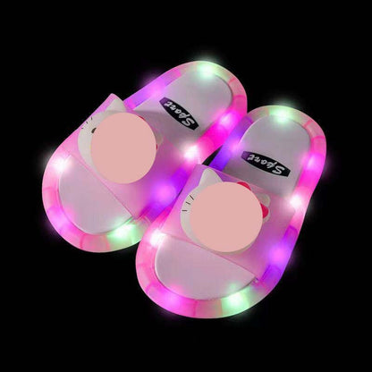 Children's Slippers Luminous Slippers Cartoon Cute Fashion Slippers Unicorn Slippers Unicorn Cross Mirror