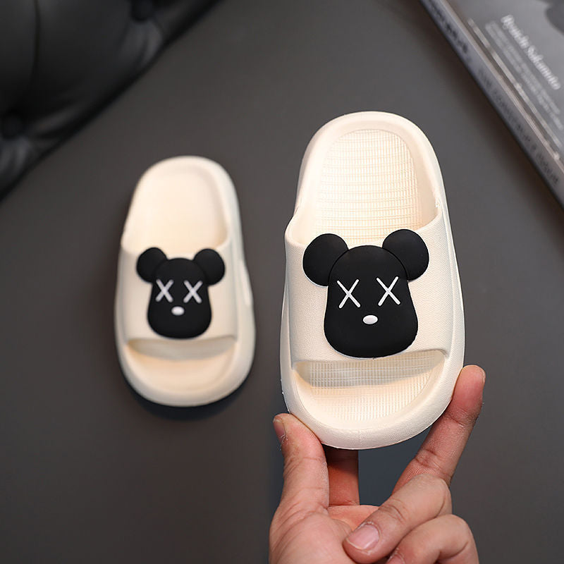 Children's Baby Slippers Xx Bear Home Bath Deodorant Boys and Girls Slippers Soft Bottom Fashion Brand Slippers Outdoor Indoor