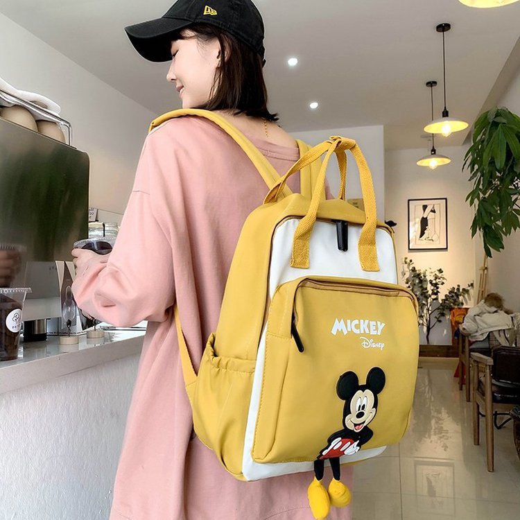 Cross-Border Backpack Girls' Korean-Style Junior High School Student Schoolbag Male High School Simplicity Fashion Primary School Student Cartoon Backpack