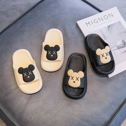 Children's Baby Slippers Xx Bear Home Bath Deodorant Boys and Girls Slippers Soft Bottom Fashion Brand Slippers Outdoor Indoor