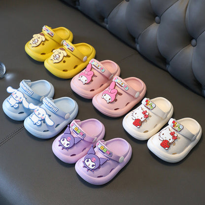 Sanrio Clow M Children's Slippers Boys and Girls Summer Cartoon Cute Hole Shoes Indoor and Outdoor Non-Slip Sandals