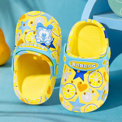 Bobdog Children's Hole Shoes Summer New Printed 1-5 Years Old Men's and Women's Baby Beach Shoes Eva Sandals